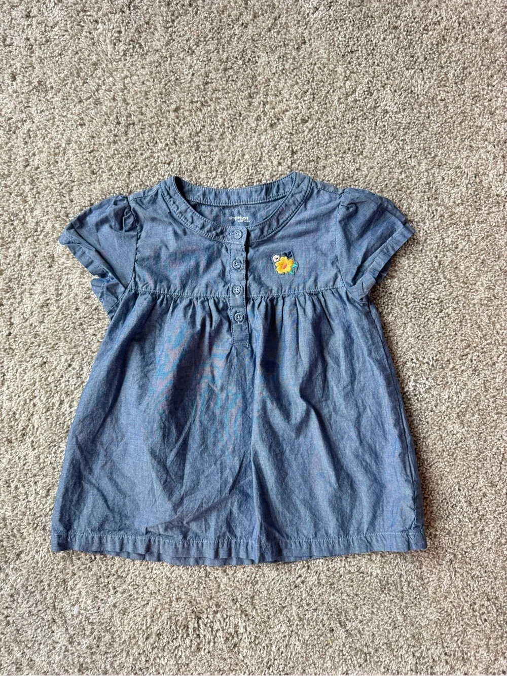 Carter’s Old Navy Girls Top Bundle Size 5T Chambray Shirt Lemon Tank